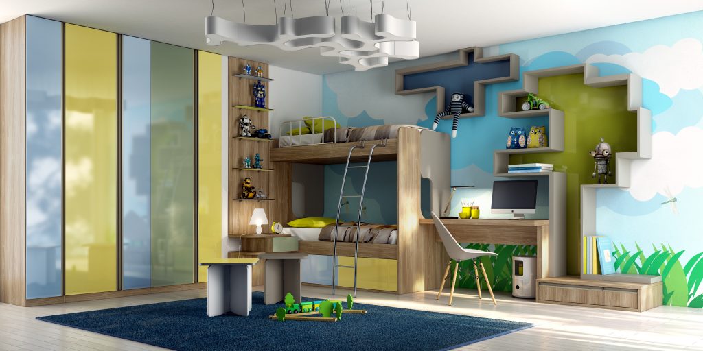otimizar espaço dormitorio infantil beliche decoração lúdica