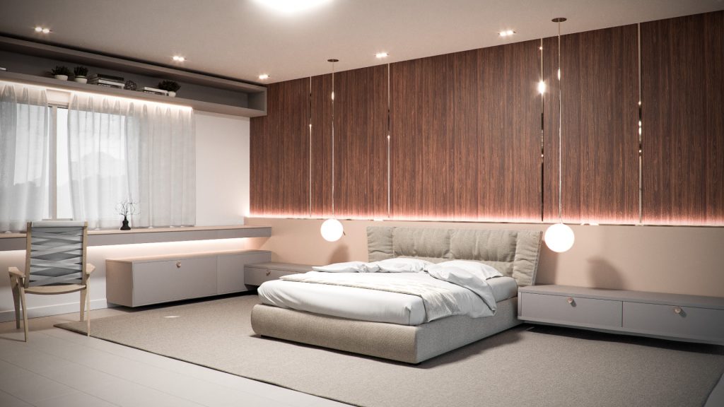 dormitorio casal minimalisma origens 2022 | Quarto iluminado
