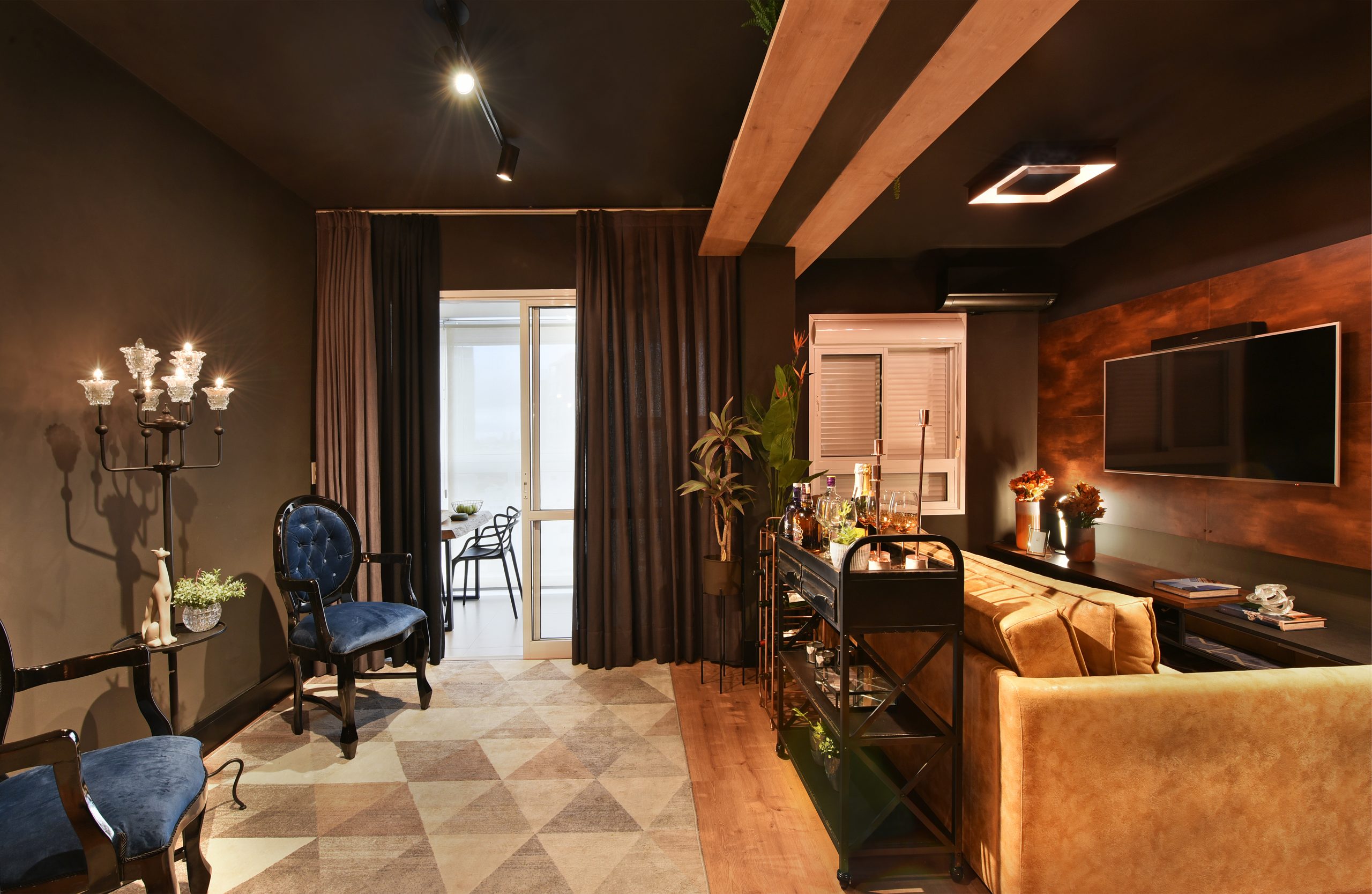 apartamento preto. móveis planejados em SP