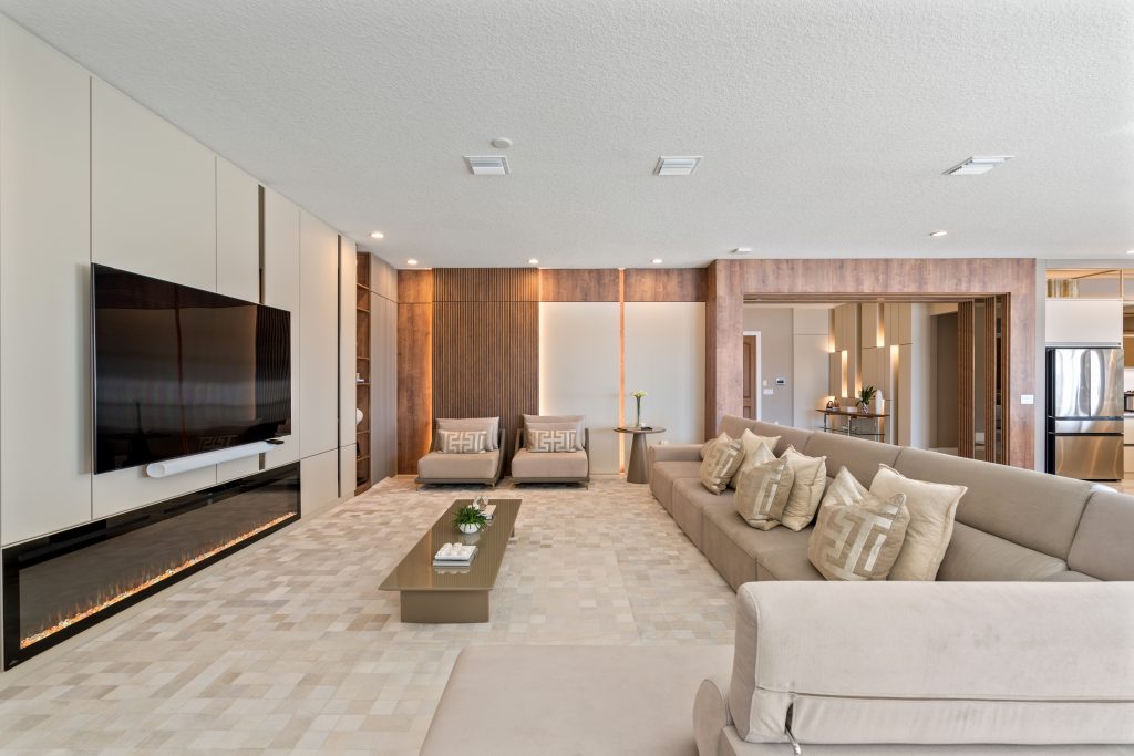 sala de estar móveis planejados de luxo de alto padrão
