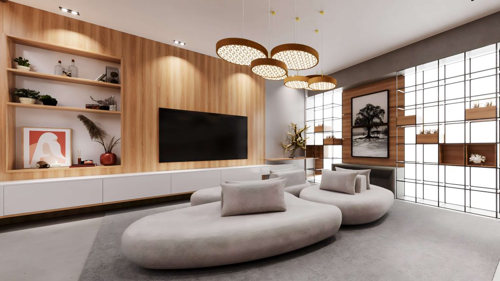 Sala de estar - living - móveis planejados