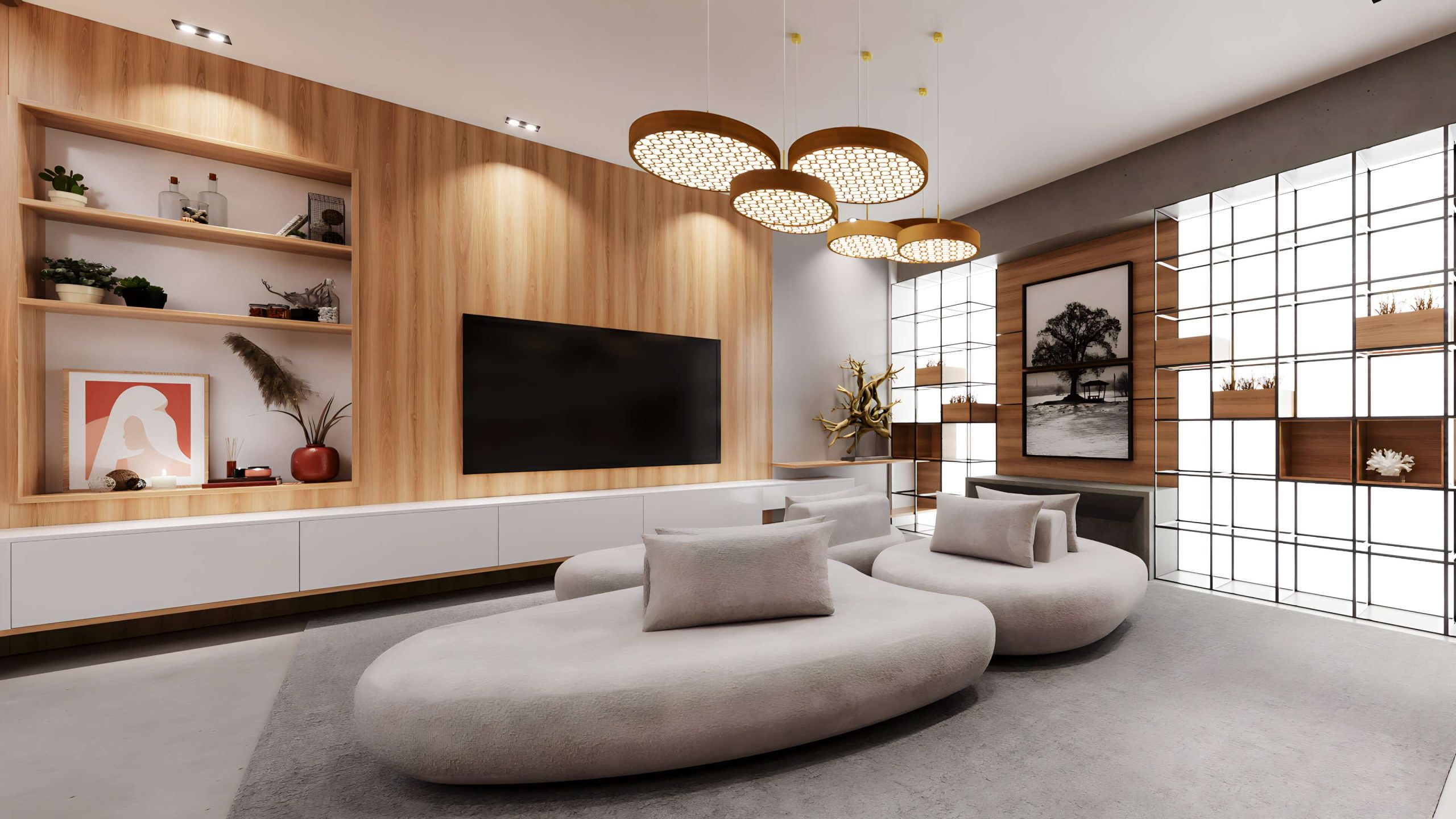 Sala de estar - living - móveis planejados