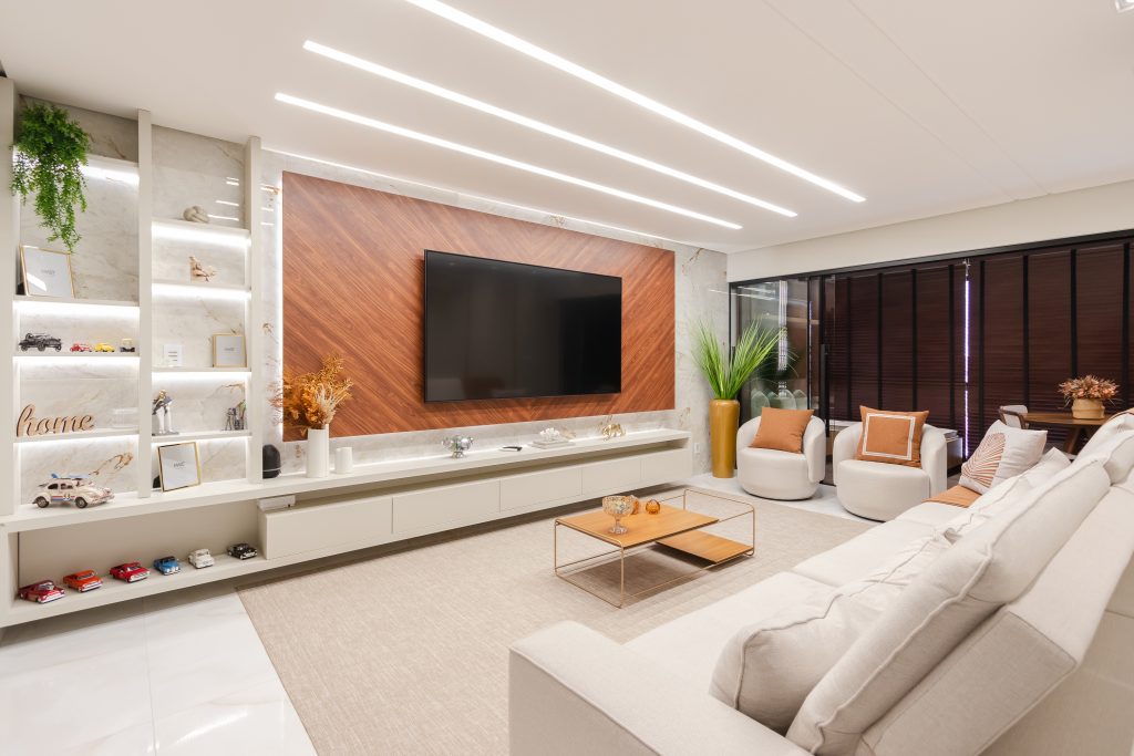 Sala - design sofisticado - Design de interiores sustentável