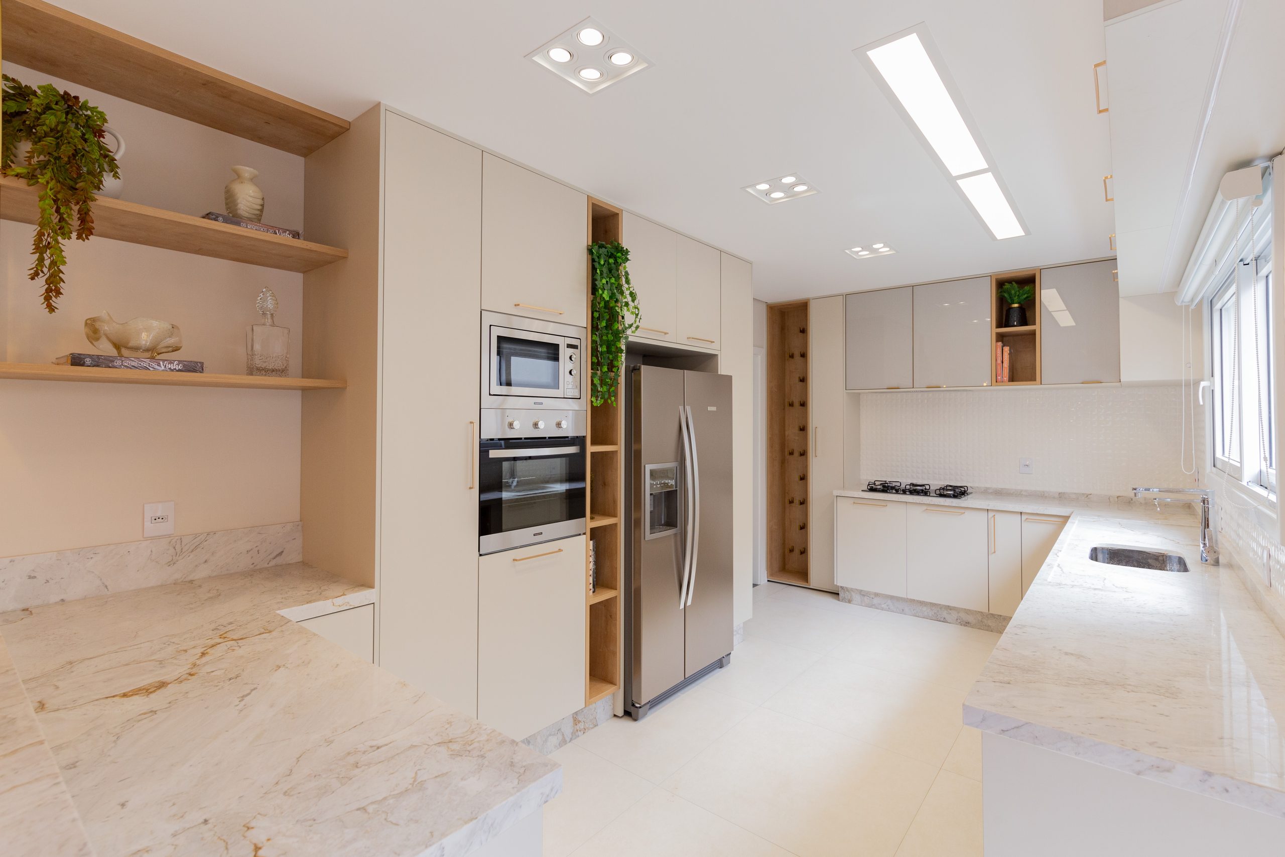 cozinha minimalista tons neutros