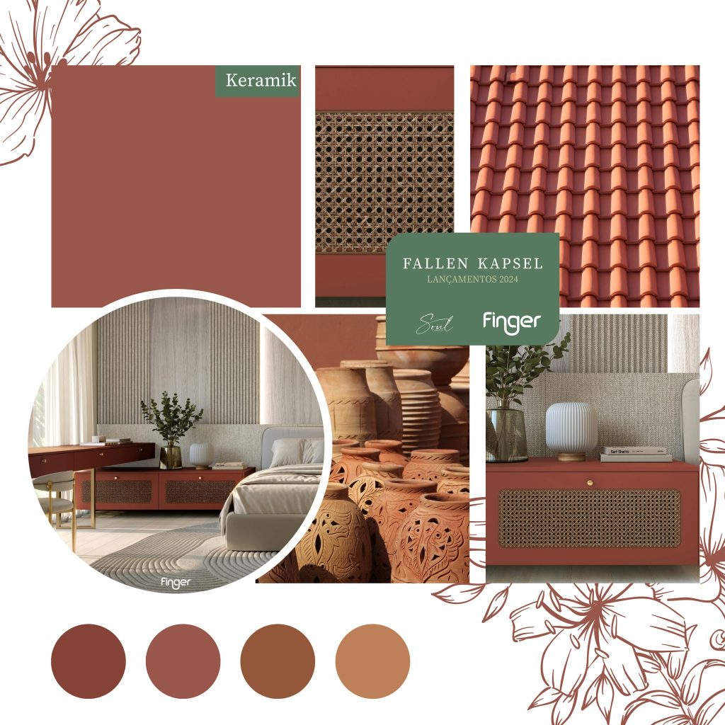 paleta de cores tons terrosos - moodboard Finger