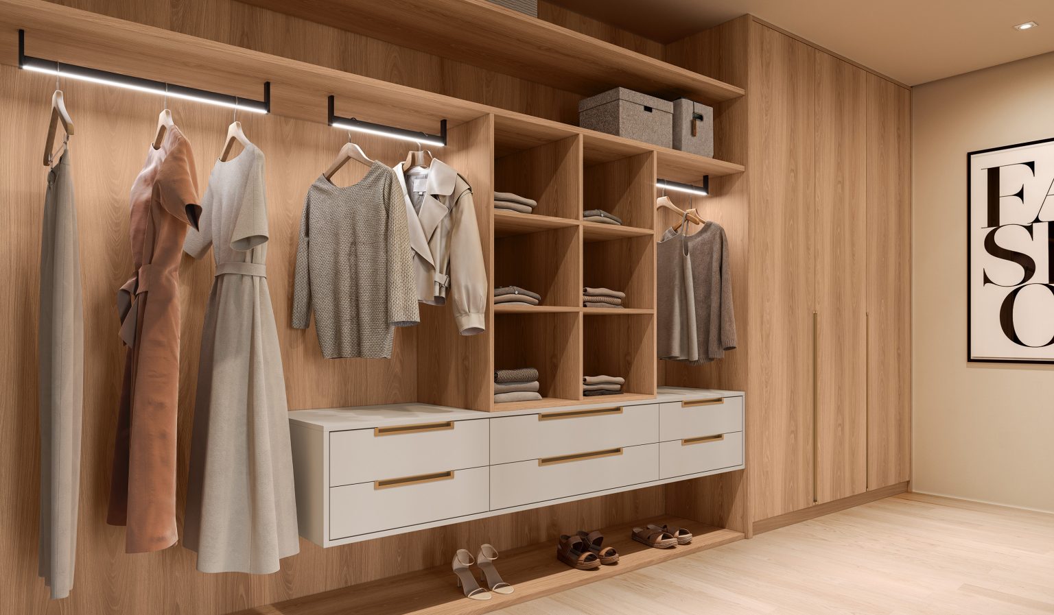 Closet Planejado: a arte de organizar e refletir sua essência • Finger ...