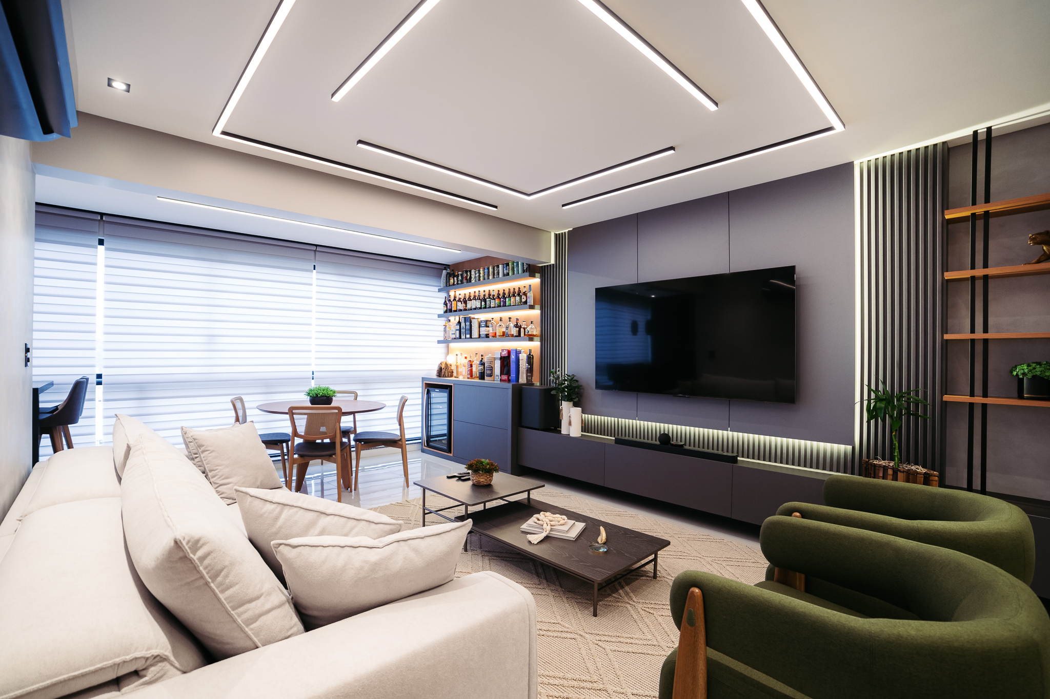 sala de estar integrada