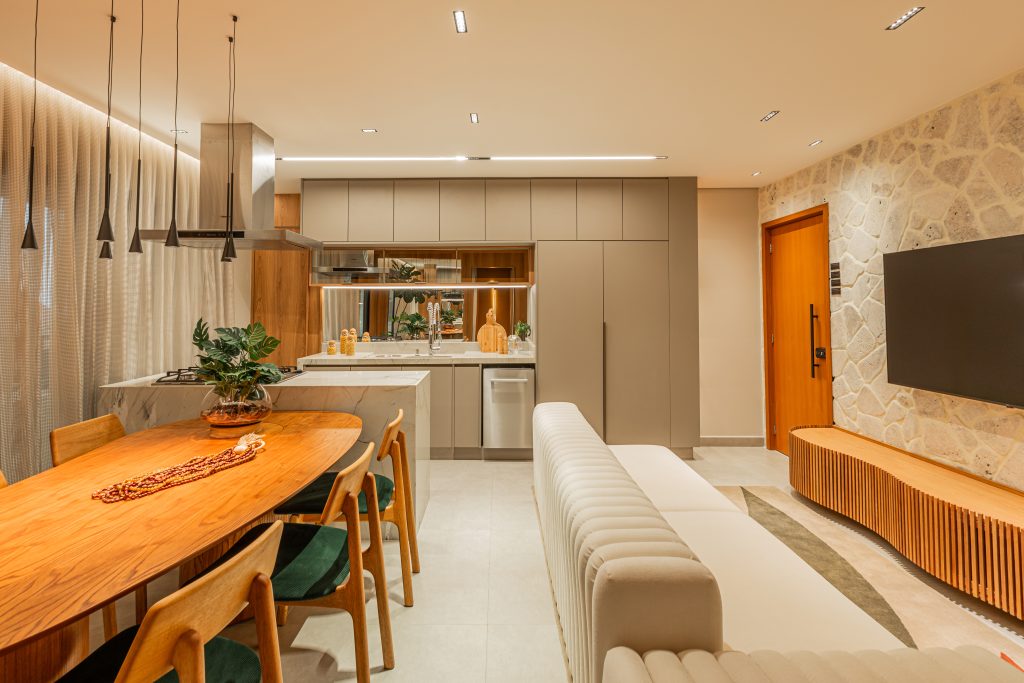 decoração de loft - cozinha e sala integrados