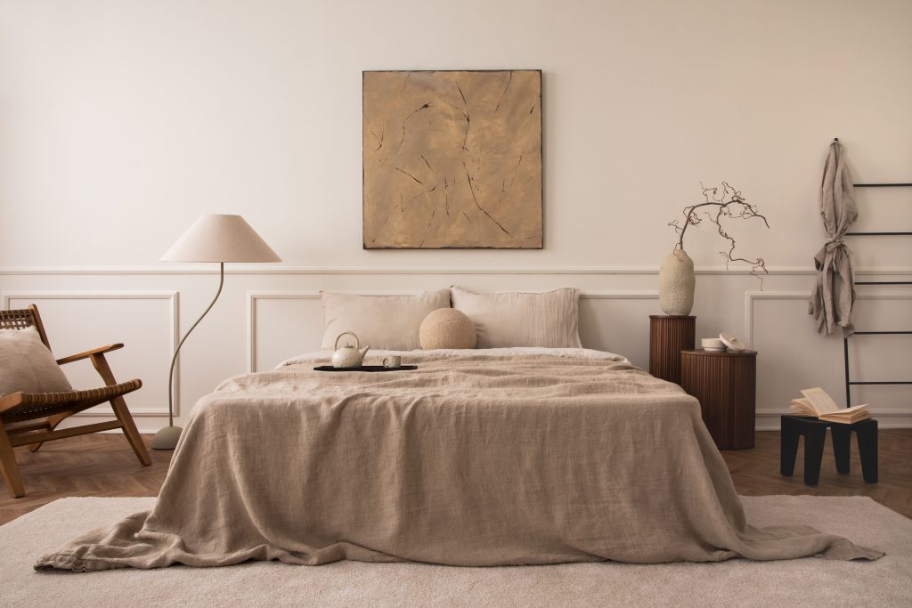 quarto feng shui - paleta de cores neutras