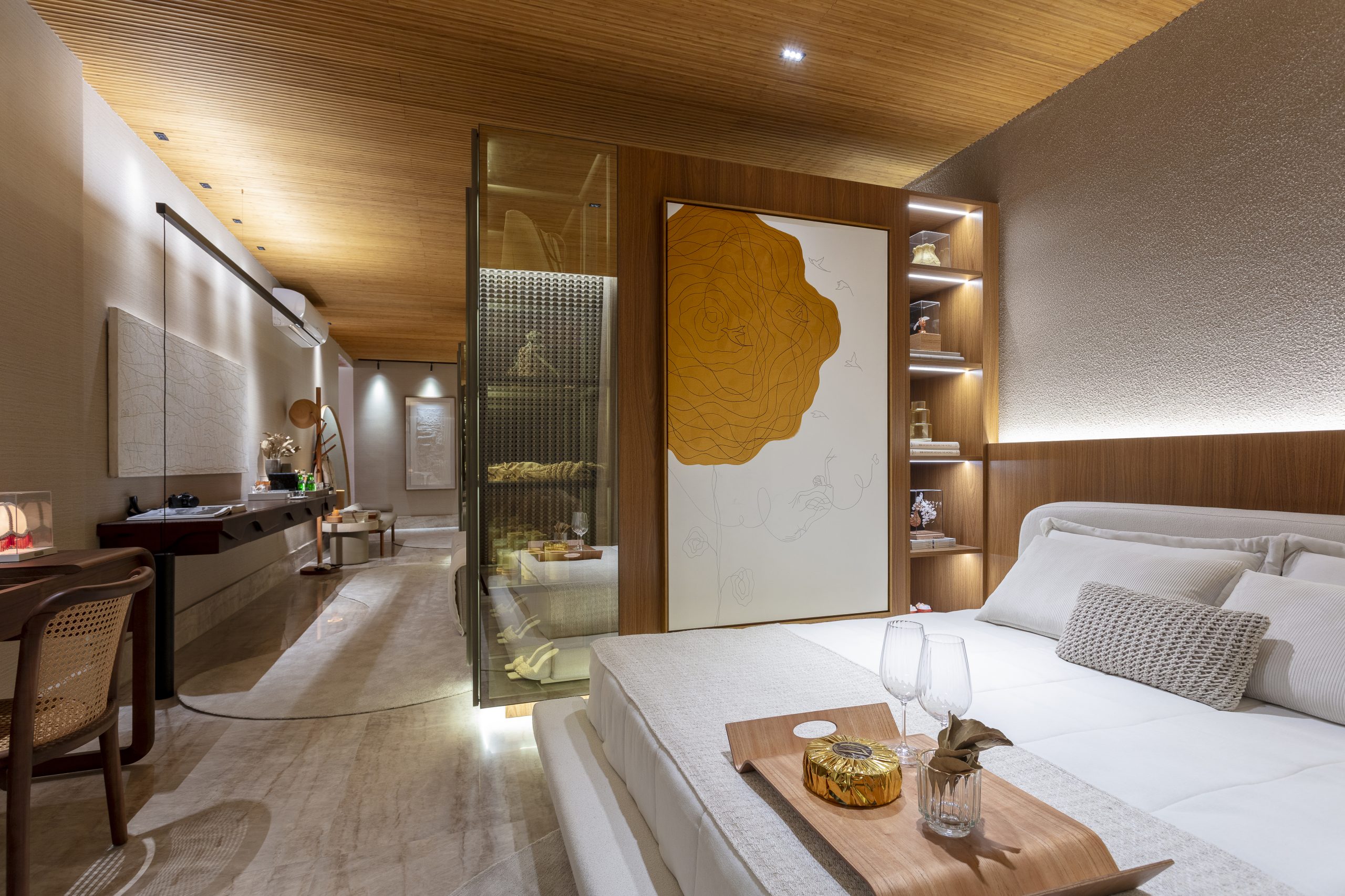 Suíte AMAR — refúgio que respira presença e liberdade ✨

Na Mostra Casas Conceito 2025, a arquiteta Adriane Lins apresenta um projeto que é poesia em forma de espaço: a Suíte AMAR.

Mais do que um quarto, é um manifesto de afeto. Duas suítes que não separam, mas ampliam o encontro — permitindo que cada um mantenha seus próprios ritmos, sem perder a conexão essencial do viver a dois.

Aqui, intimidade é traduzida em liberdade: um ambiente multifuncional que acolhe silêncio, criação, descanso ou companhia.

Porque amar também é permitir respirar. Amar é ser inteiro, mesmo juntos. 💙

Mostra CasasConceito | Ambiente Suíte Amar | Salvador Bahia 